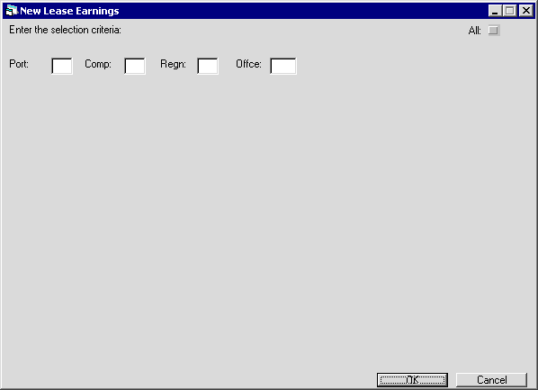 The new lease earnings report selection criteria.