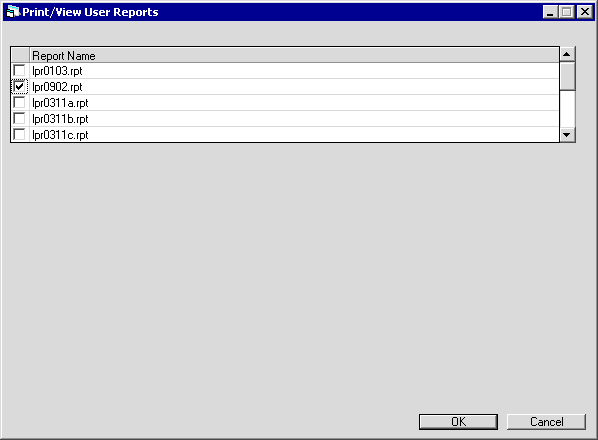 Report listing.