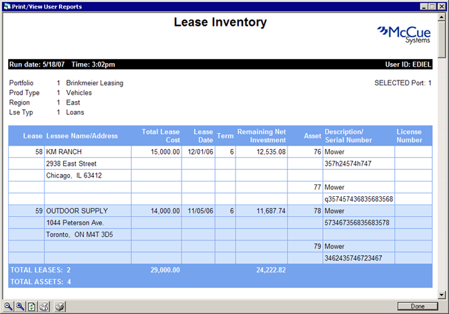 Report view.