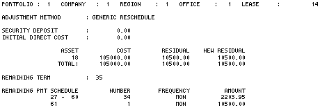 The RSC Payment Reschedule Audit report.