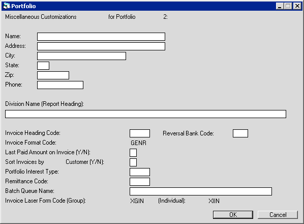 Miscellaneous Customizations - Screen 1