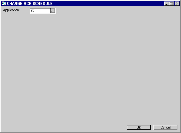 Change RCR Schedule dialog