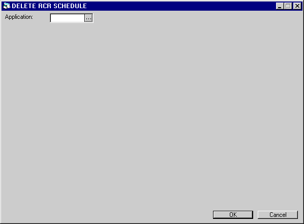 Delete RCR Schedule dialog
