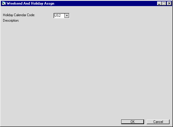 Calendar selection screen