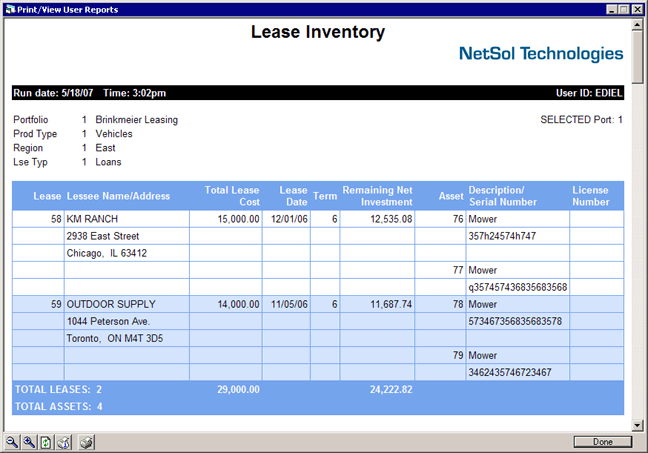 Report view.
