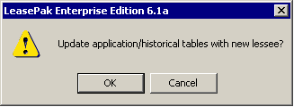 Update application/historical tables with new lessee?