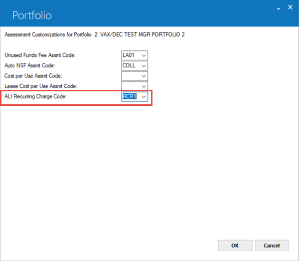 U0212 Assessment Customizations Setting RCR1