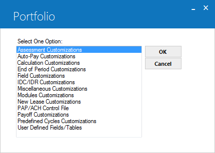 Customizations Options