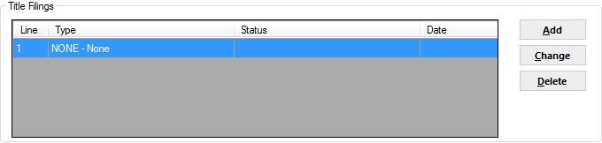 The Title Filings area