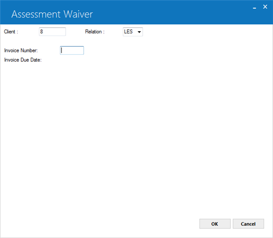 The Invoice Number and Date screen