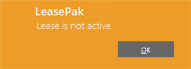 Lease is not Active