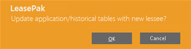 Update application/historical tables with new lessee?