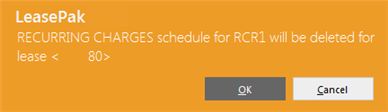 Delete RCR confirmation message