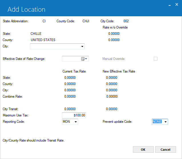 Add city view of the Add Location screen