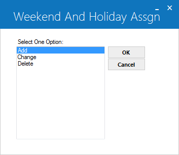 Calendar Functions dialog