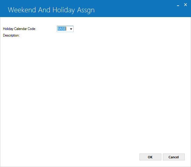 Calendar selection screen