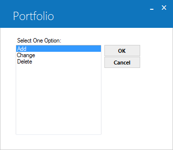 Add/Change/Delete